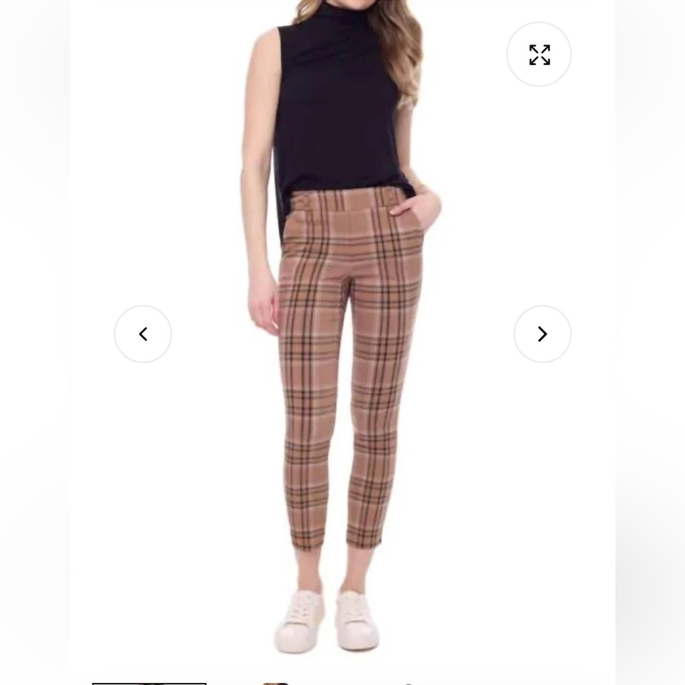 I Love Tyler Madison ILTM Gwyneth Scotch Plaid Cropped Pants. Size Large.